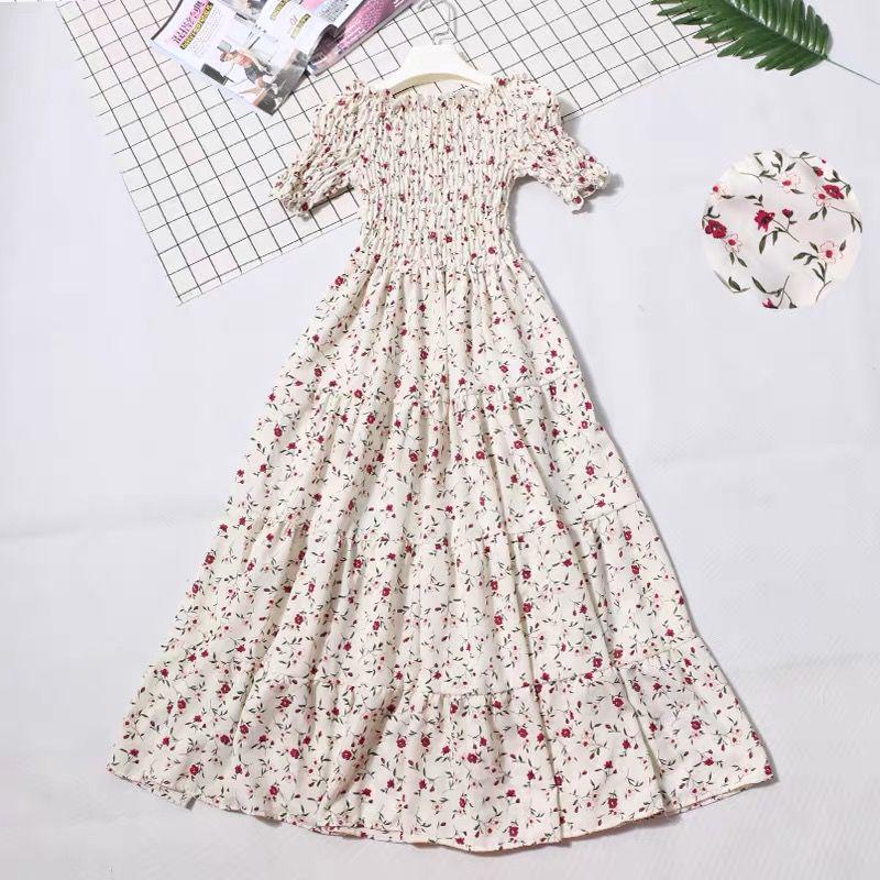 Femme Summer Dress 2020 Strapless Short Sleeve Retro Women Vintage Dresses Rockabilly Party Dress