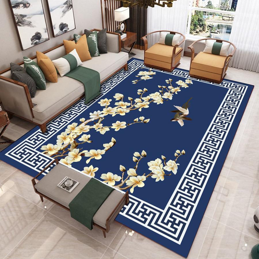 Home Living Room Carpet Sofa Coffee Table Cushion Large Area European-style Home Bedroom Full Bed Blanket Room New Chinese Style Floor Mat