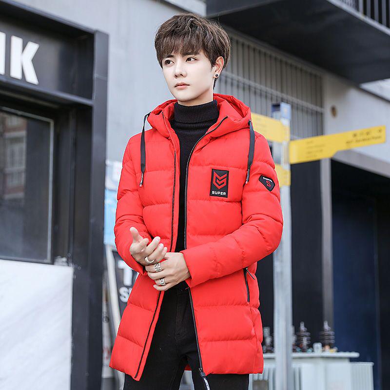 Medium and Long Section Cotton Clothing Large Size Down Jacket Trend Leisure Men's Clothes Winter