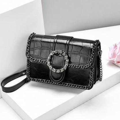 Fashion Crossbody Bag Women PU Leather Anti-theft Wear Square Bags Chain Handbag Shoulder Bag