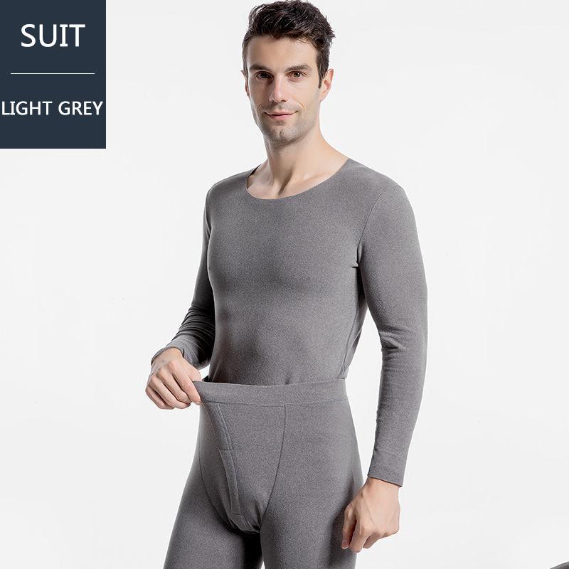 Men's Thermal Underwear Plus Velvet Thickening Warm Suit Autumn Clothes Long Trousers Plus Size Thin Section Fever Plus Size Winter Sweater Men