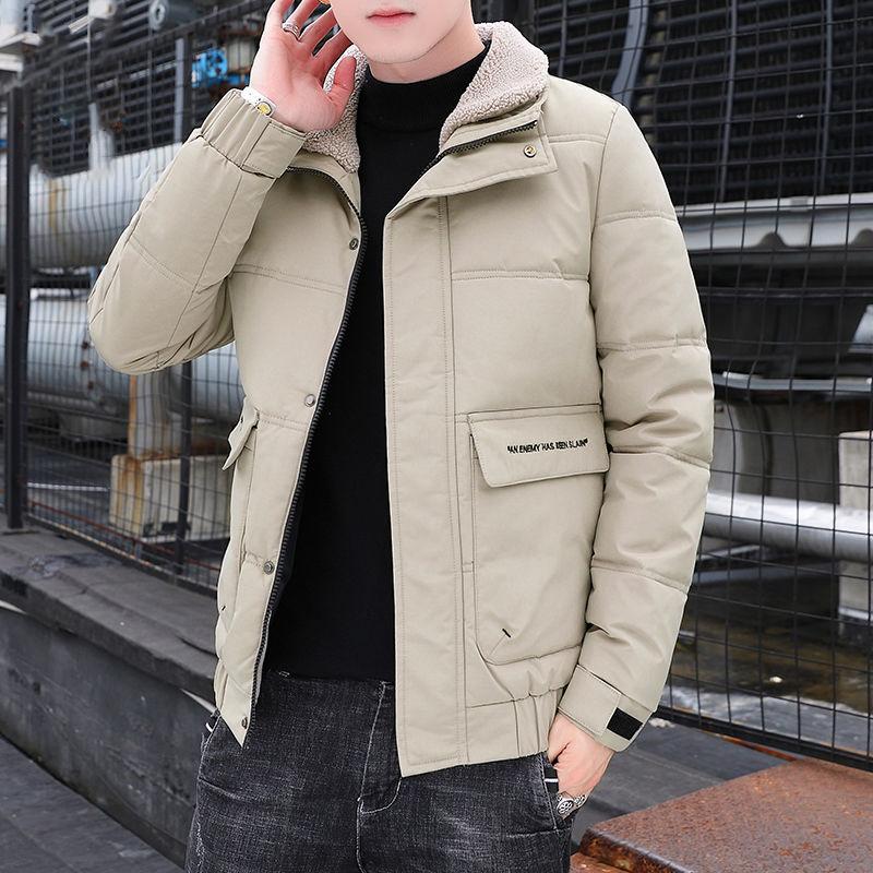 Men's Winter Jacket Plus Velvet Padded Cotton Jacket Warm and Comfortable Top