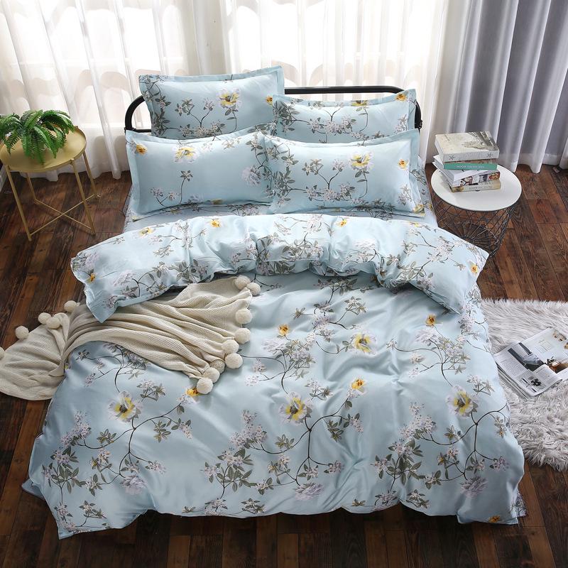 Home Textile Autumn Dark-color Flower Series Bed Linens 4pcs Bedding Sets Bed Set