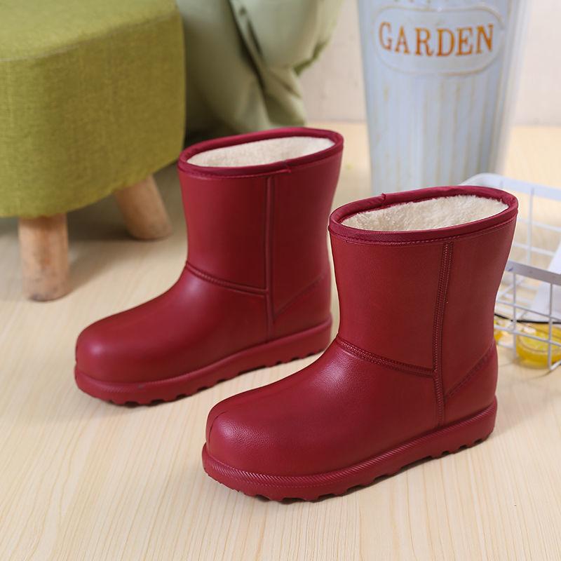 Snow Boots Women's Non-slip Warm and Waterproof Shoes EVA Integrated Plus Velvet Cotton Shoes Student Boots