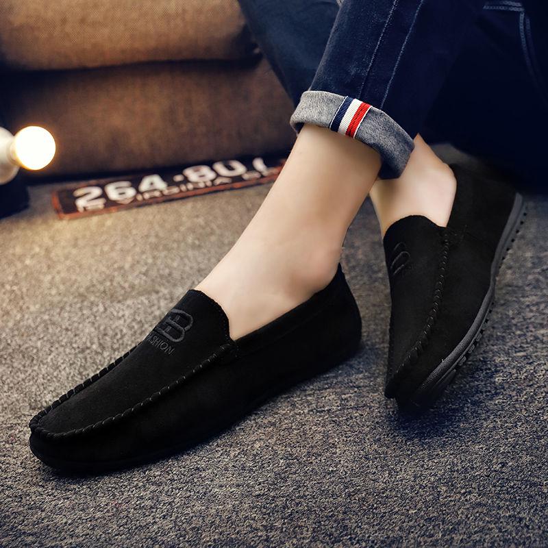 Casual Shoes Men's Casual Canvas Slip on Flat Loafers Ultra-light Breathable Lazy Shoes