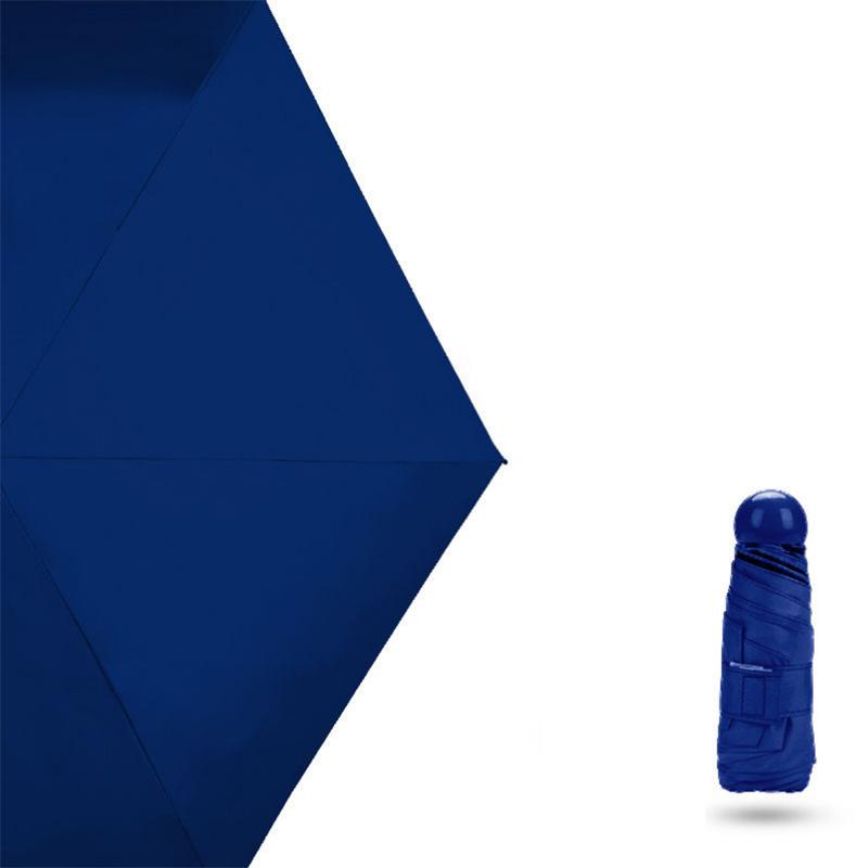 Small Fresh Mini Capsule Umbrella Sunshade Umbrella Sunscreen and UV Protection Male and Female Students Five-fold Rain and Rain Dual-use Umbrella