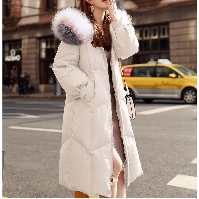 Woman's Cotton Clothing  Long Sleeve Warm Jacket Fashion Large Size Down Jacket Winter Big Fur Collar