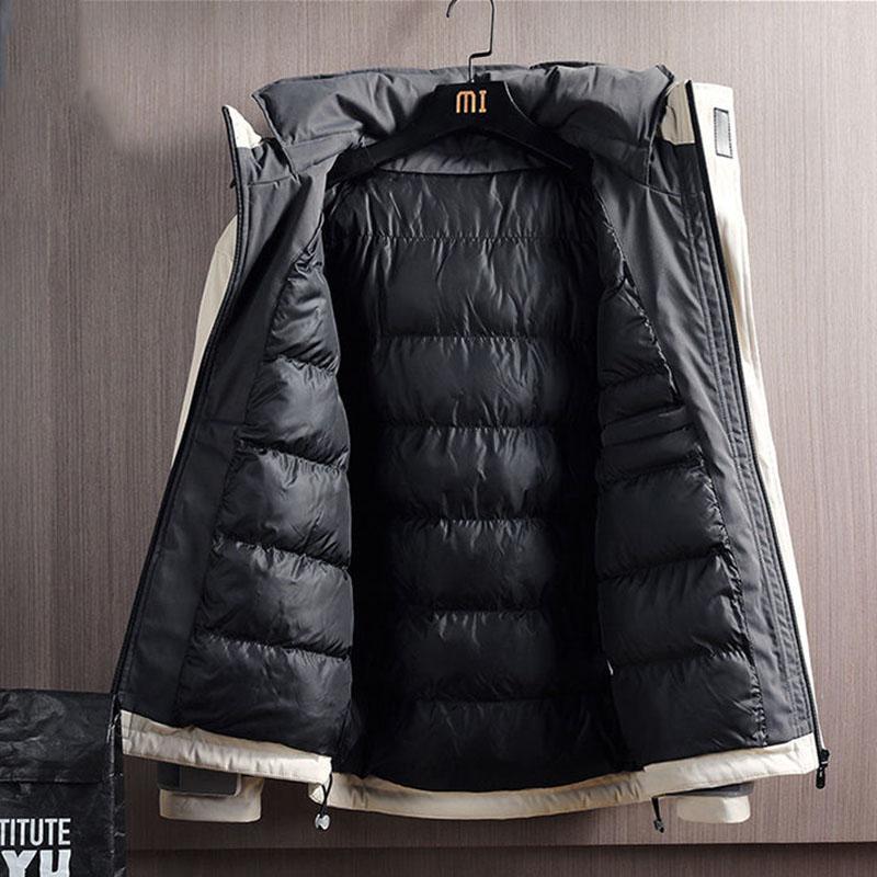 Men's Winter Padded Jacket with Hood Thickened Warmth Trend Loose and Versatile Down Padded Jacket Men's Clothing