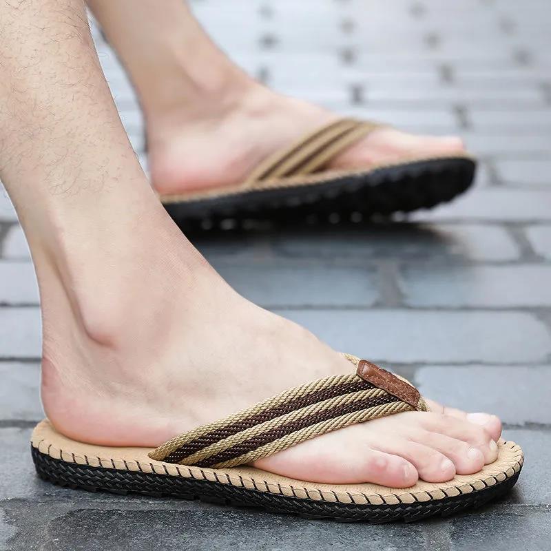 Summer Men's Slippers High Quality Beach Sandals Non-slip Casual Shoes Slippers