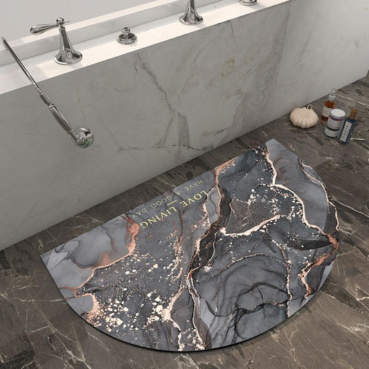 Diacalite Semicircular Bathroom Water Absorbent Pad Foot Pad Home Quick-drying Room Anti-slip Pad Door Entry Soft Mat