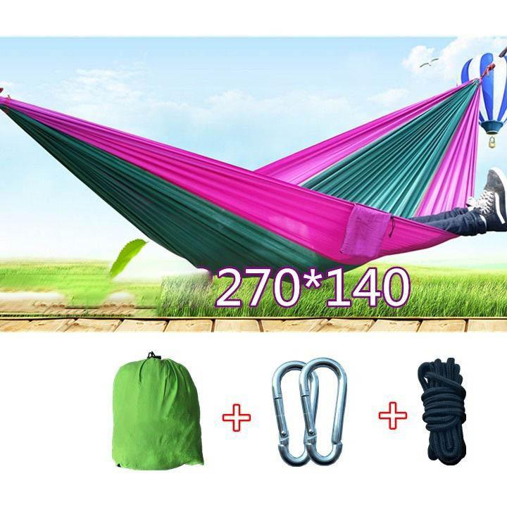 Parachute Cloth Hammock Double Hammock Nylon Hammock Leisure Outdoor Camping Supplies