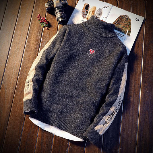 High Neck Sweater Loose Winter Sweater Large Size Warm Sweater Autumn and Winter Trend Couple