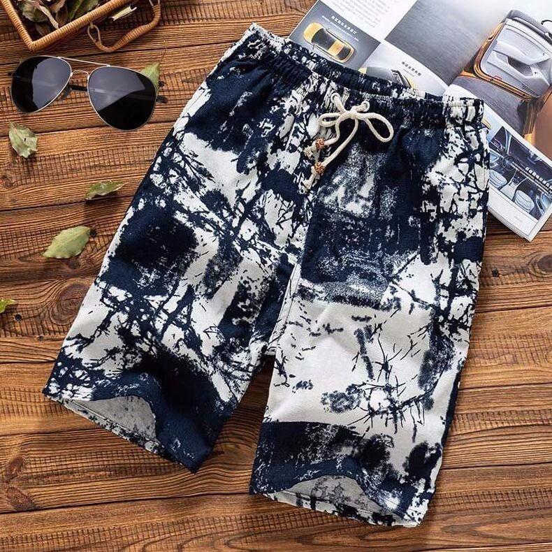 Men's Summer Shorts Five-point Pants Hemp Rope Men's Beach Pants Tide Loose Big Pants Casual Youth Mid-pants