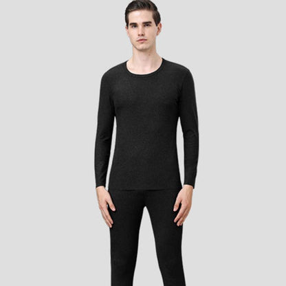 Men Winter Thermal Underwear O-neck Autumn Clothes Tight Suit Windproof Soft Long Sleeve High Elasticity Tracksuit Wearable Versatile Spring Pajamas