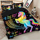 3Pcs Set Cartoon Fashion Classic 3D Rainbow Unicorn Horn  Bedding Sets Printed Duvet Cover