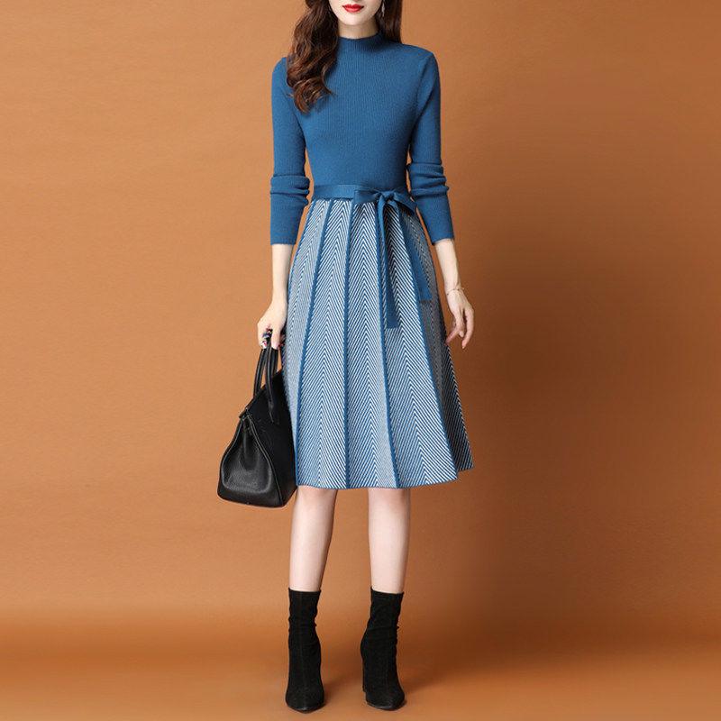 Winter Over-the-Knee Knit Warm Dress Sweater Women Mid-Long Slim Undershirt Sweatshirts