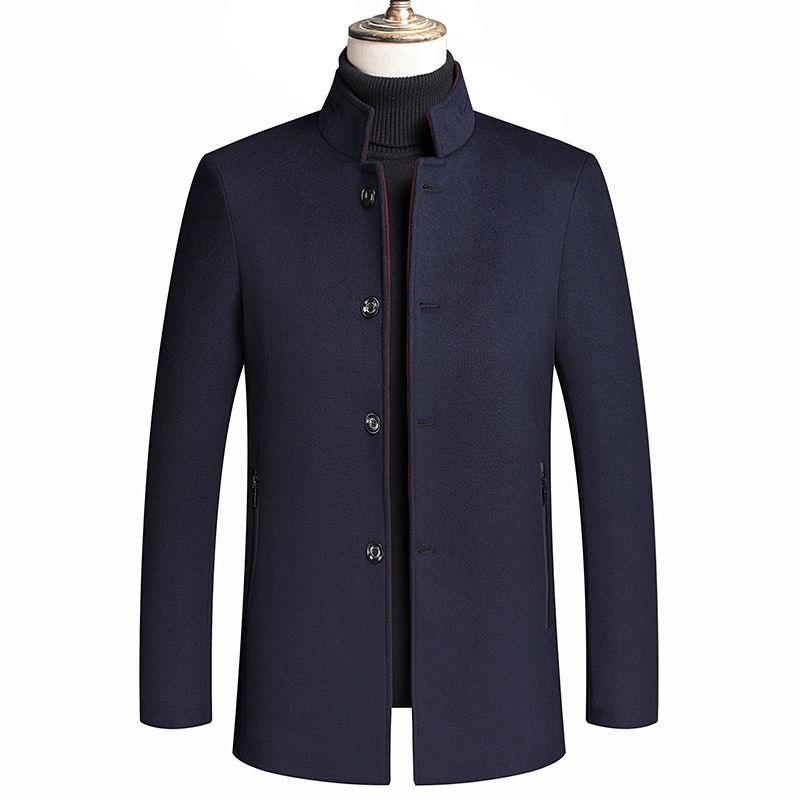 Middle-aged Men's suede jackets  Fashion Handsome Gentleman Plus Velvet Thick Cotton Jacket