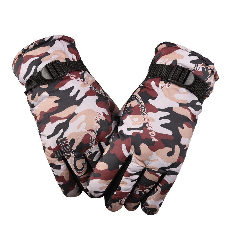 Plush Cotton gloves Windproof gloves Winter Warm Leather gloves Thick gloves Man fashion gloves