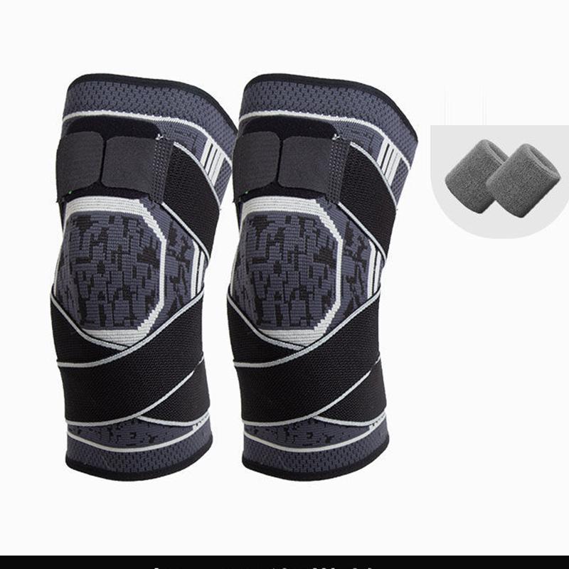 A Pair of Professional Knee Pads Sports Men and Women Running Fitness Basketball Meniscus Professional Squat Knee Protector Leg Guard Joints