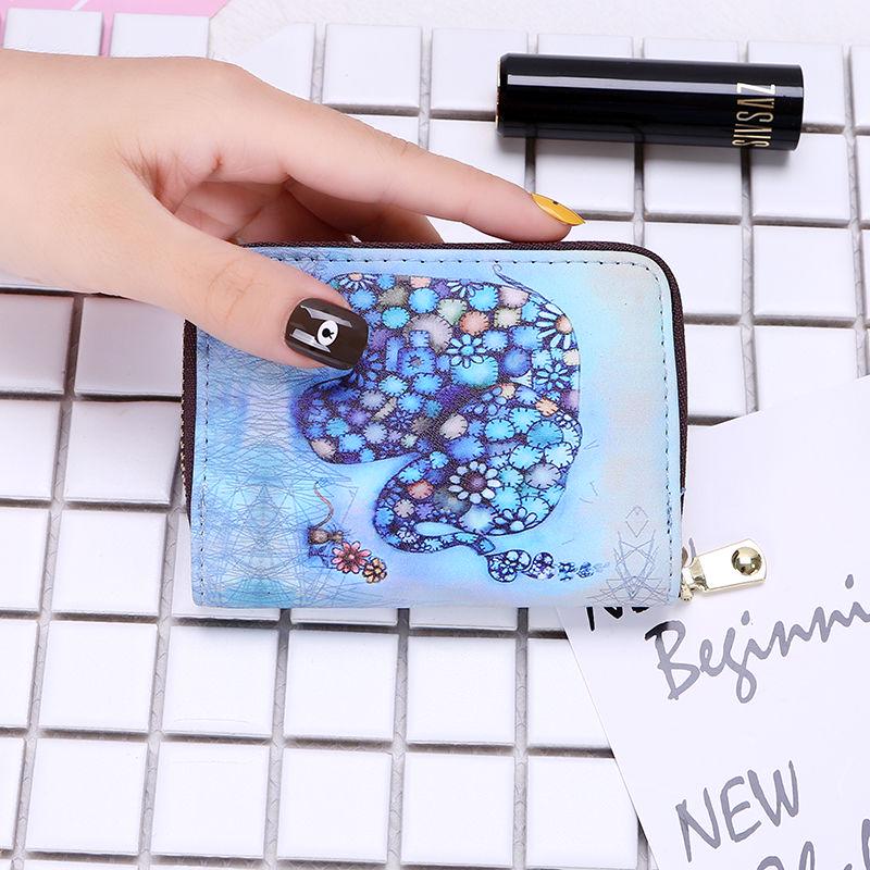 Lady cute cartoon personality compact multi-functional Mini multi-card set budding pocket bag lady