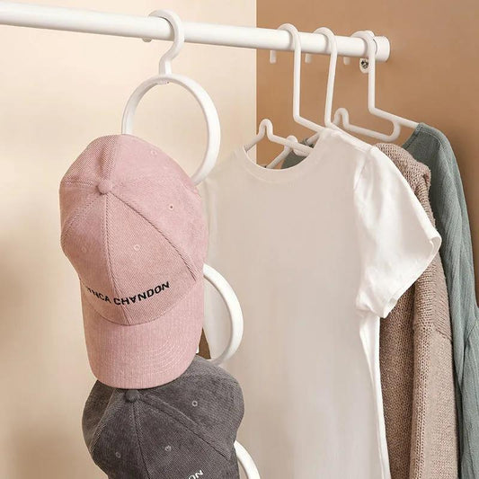 Nail-free Hanging Hat Rack Dormitory Coat Rack Multifunctional Door Rear Rack Household Wall-mounted Hat Rack Creative Towel Rack Scarf Rack