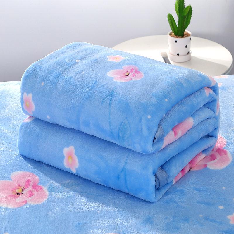 Winter Coral Fleece Blanket Flannel Blanket Cover Blanket Thicken Bed Sheet Air Conditioning Blanketsuper Warm Soft Solid Blanket