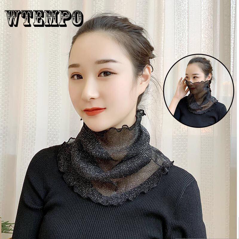 Women Summer Scarf Fashion Silk Feeling Neck Rings Hair Head Hijabs Sunscreen Face Mask