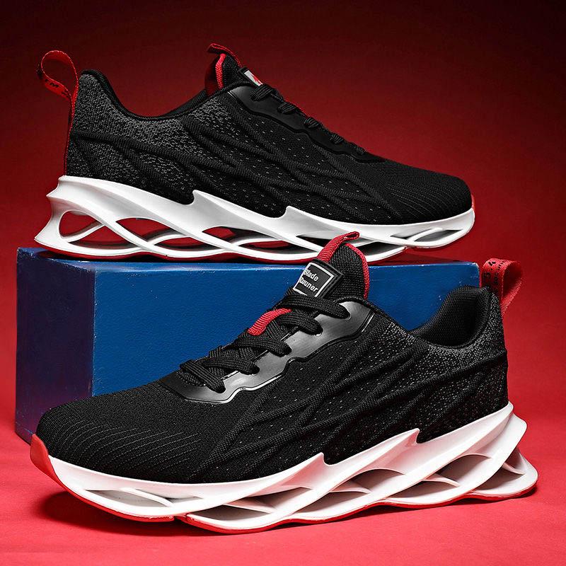 Plus Size 39-44 Men Mesh Sneakers Low-top Running Deodorant Basketball Shoes Non-slip Wear-resistant Sports Shoes Blade Shoes