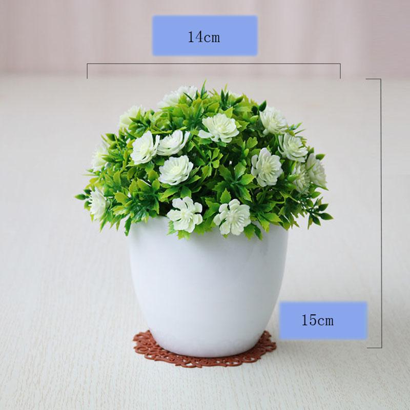 Office Desk Artificial Flower Furnishings Nordic Green Plants Hemisphere Potted Simulation Plant Ornaments Indoor and Outdoor Decoration