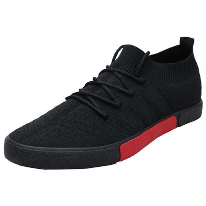 Plus Size 38-44 Summer Men Knitting Lace Up Sneakers Comfortable Running Basketball Shoes Breathable Shockproof Non-slip Shoes