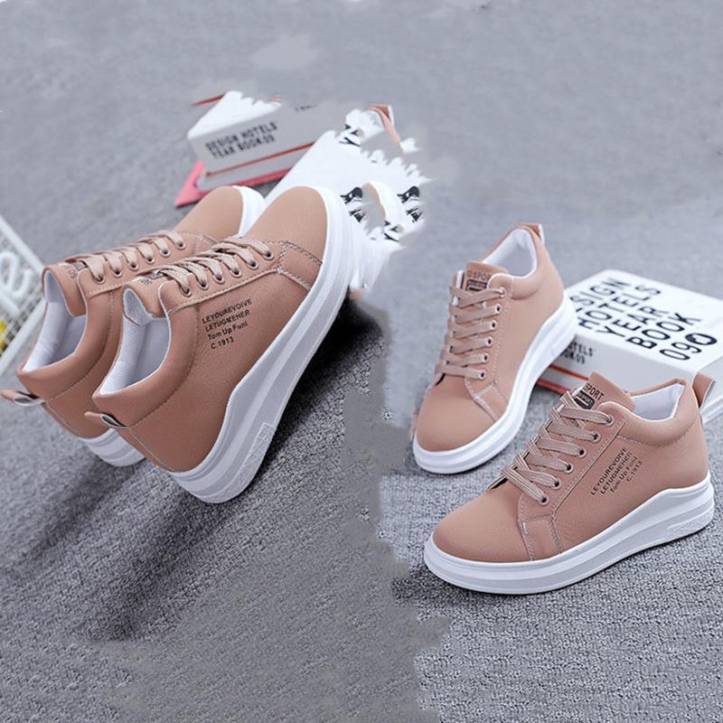 All-match Women's Clearance Sneakers Fashion Harajuku Style Student Casual Thick Sole Shoes