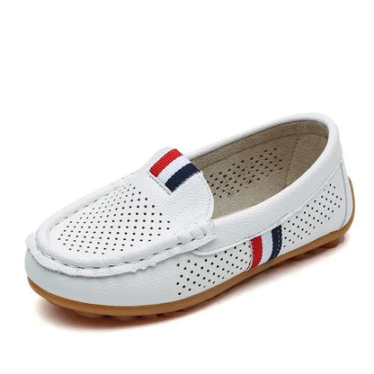 Spring and Summer Children's British Style Breathable One-step Soft Sole Boy Shoes Leather Shoes Show