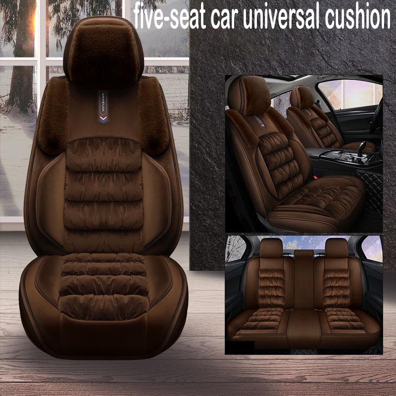 Fully-enclosed 5-seater car cushion winter warm and comfortable plush seat cover GM car cushion