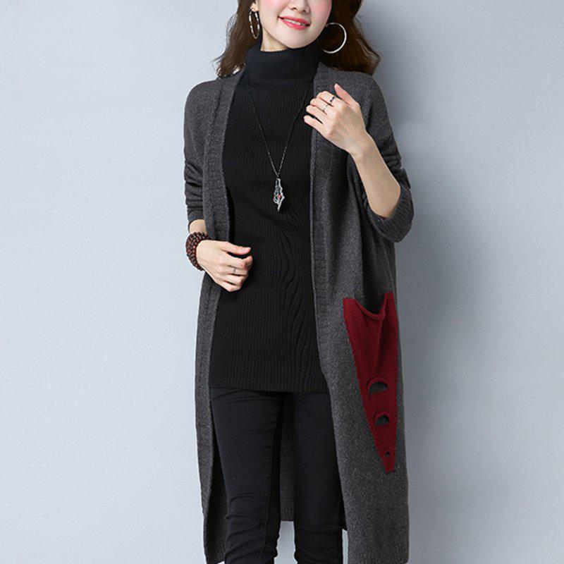 Cardigan Sweater Loose Top Large Size Wild Sweater Women's Mid-length Coat Trend Sweater