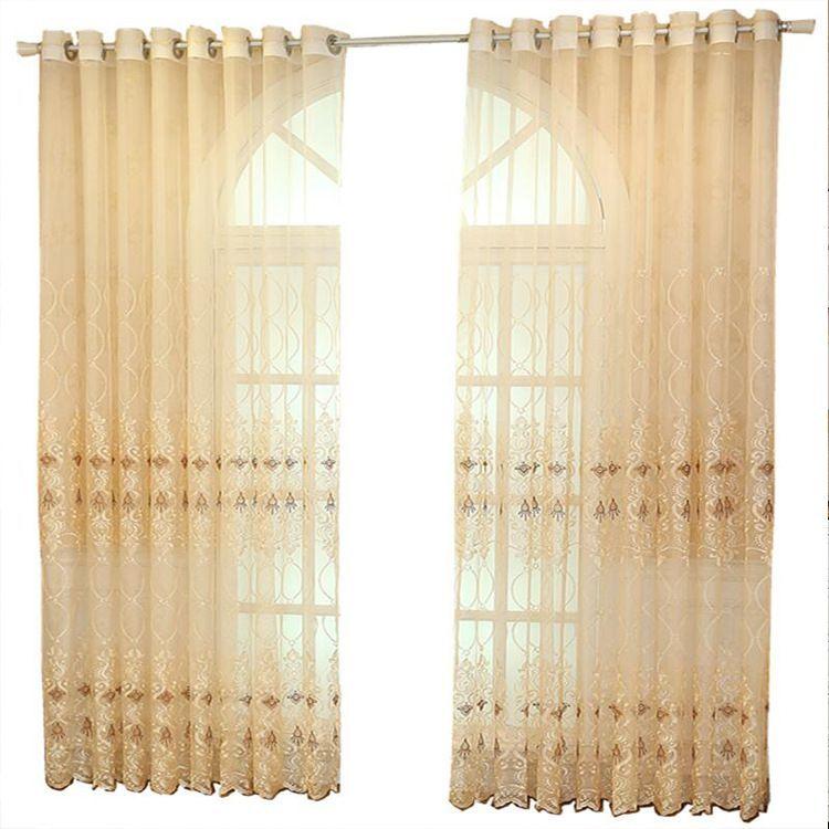 Luxury Sheer Curtains for Living Room  Bedroom Kitchen Tulle Curtains for Windows Voile Yarn Curtains  for Bedroom