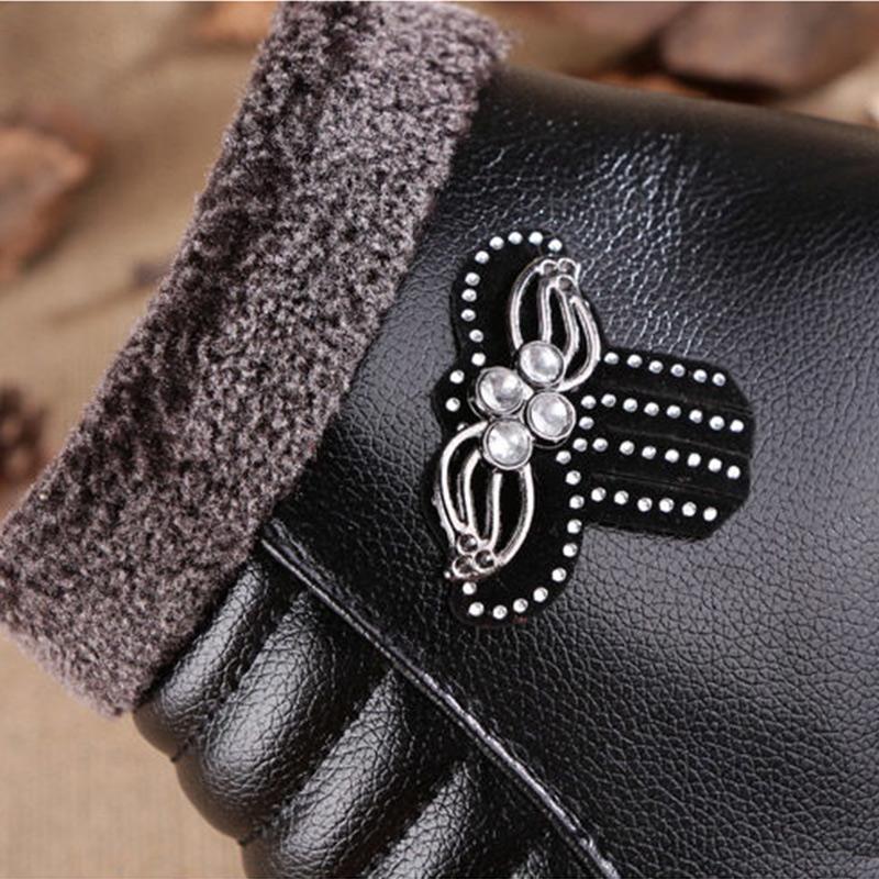 Tendon Bottom Winter Plus Velvet Warm Short Boots Women's Boots Short-tube Cotton Boots Waterproof Non-slip Mother Shoes Women's Shoes Cotton Shoes