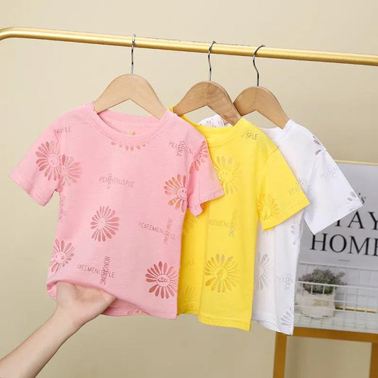 Solid Children T-shirt for Boys Girls Cotton Summer Kids Tops Tees Baby Kids Tshirts Blouse Clothes 2-8 Years