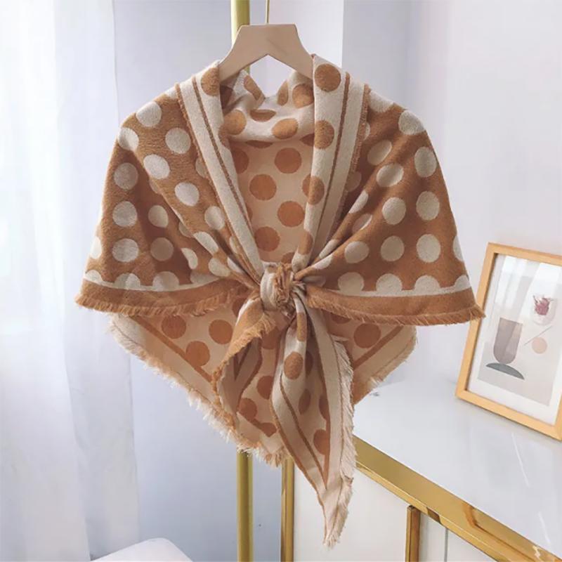 Shawl Knitted Imitation Cashmere Female Korean Version with Foreign Style Triangle Scarf Neck Guard False Collar