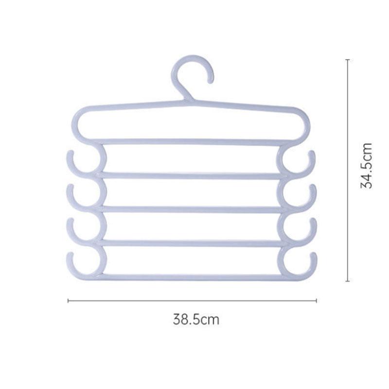 Household 5-layer Pants Rack Scarf Rack Multifunctional Closet Storage Rack Towel Rack Silk Scarf Tie Hanger Hanger Drying Rack Family Organizer