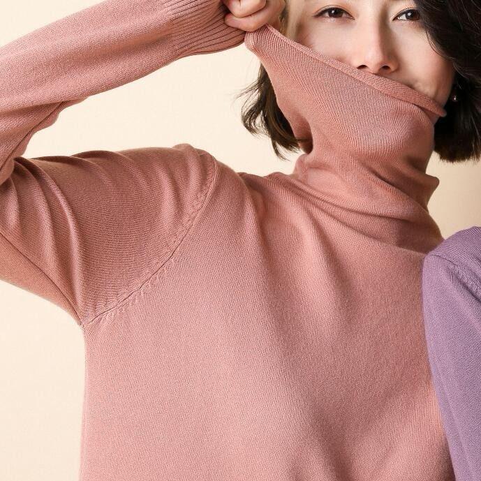 High Neck Sweater Slim Warm Winter Sweater Spring and Autumn Cashmere Sweater Women's