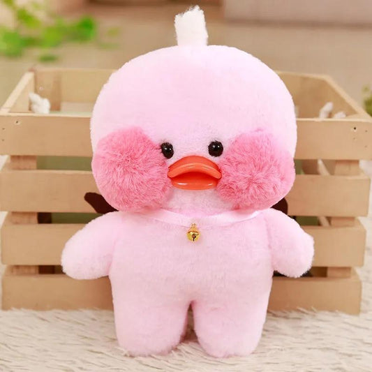 30cm Cartoon Cute Cafe Duck Plush Toy Stuffed Soft Plush Duck Doll Animal Pillow Birthday Gift for Kids Children