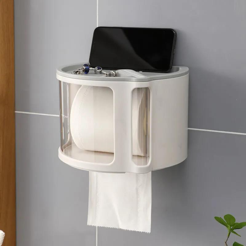 Toilet Tissue Box Toilet Free Punching Living Room Creative Stackable Paper Box Roll Paper Tube Multifunctional Rack