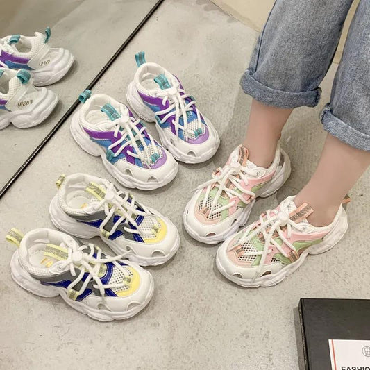 Girls Casual Shoes Light Mesh Sneakers Kids Summer Children Autumn Tenis Cute Sport Female Running