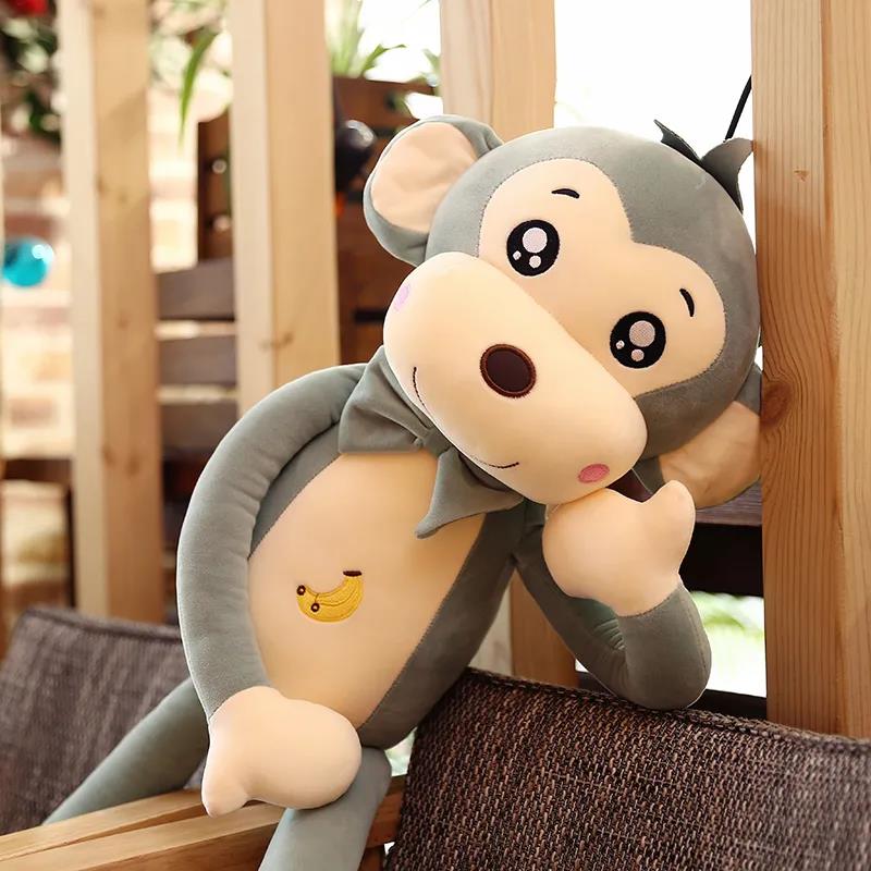 Lovely Monkey Plush Toy Bed Soft Doll Pillow Children Comforting Doll Pillow Kids Cute Birthday Gift