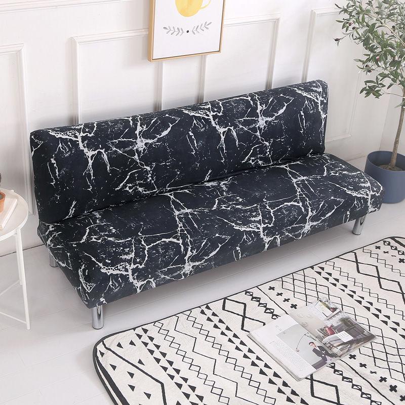 Magic Sofa Cover Without Armrest Folding Sofa Bed Cover  Elastic Furniture Protector Slipcover Couch Cover Armless Sofa Covers for Living Room