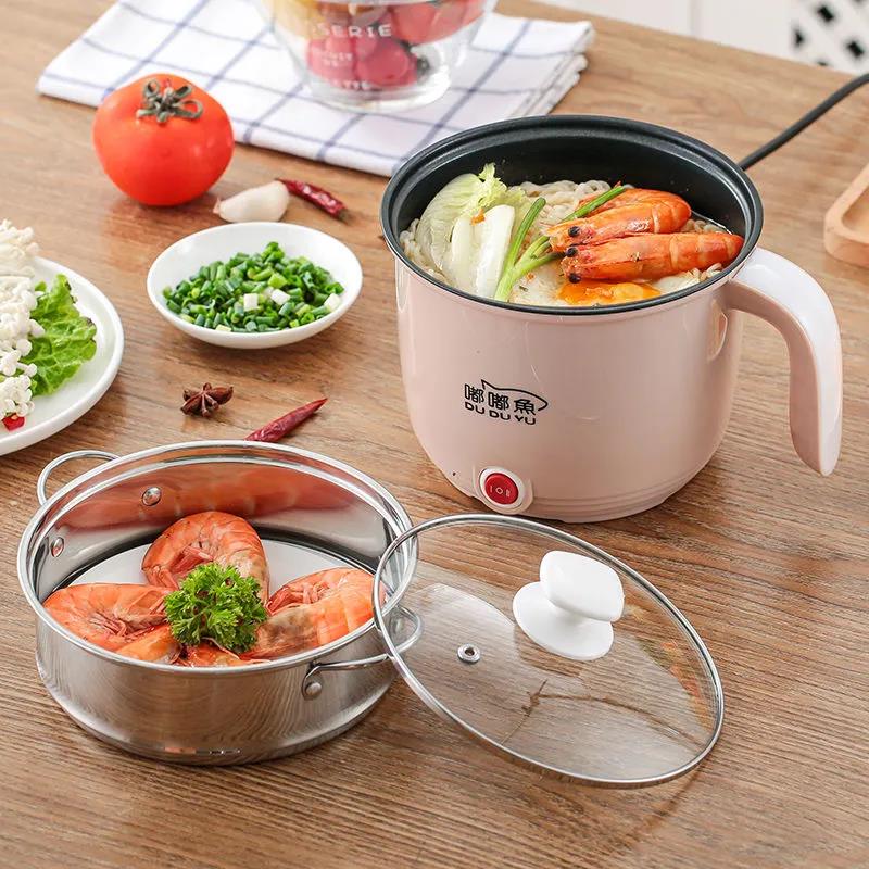 Electric Cooker Dormitory Small Electric Cooker Rice Cooker Small 2 People Cooking Rice Noodle Pot Mini Instant Noodle Pot Bedroom Pot