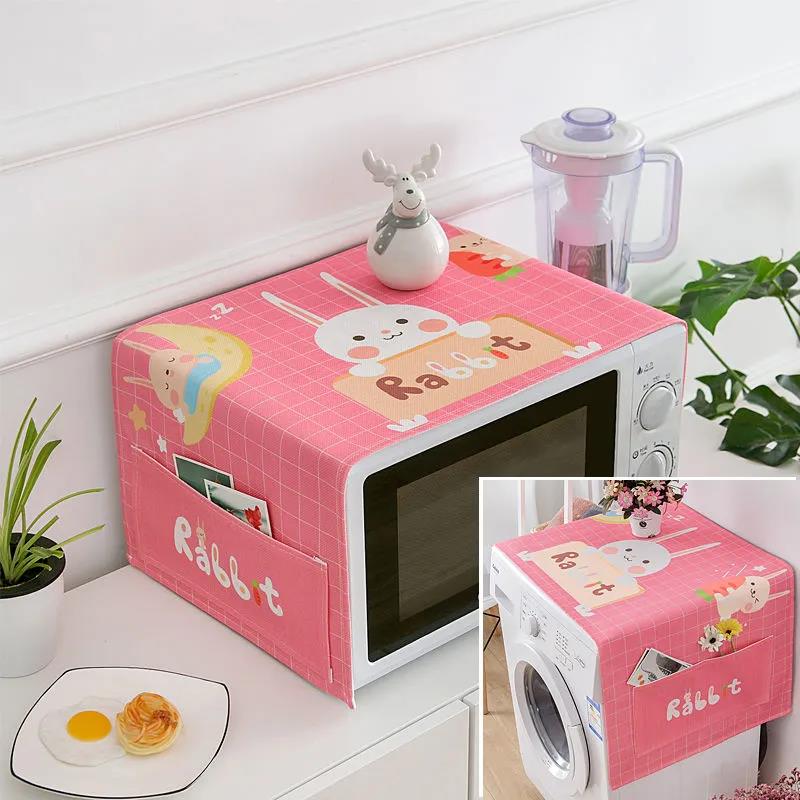 Microwave Oven Cover Oil-proof and Waterproof Household Dustproof Cloth Refrigerator Universal Household Cover Towel