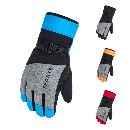 Man fashion gloves Plush Cotton gloves Windproof gloves Winter Warm Leather gloves Thick gloves