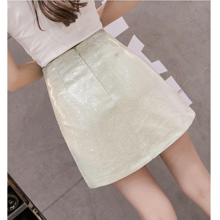 Skirts for Women Sexy Summer Bodycon Pencil Sequined Mini Skirts Girl High Waist Slim Fit Clothes