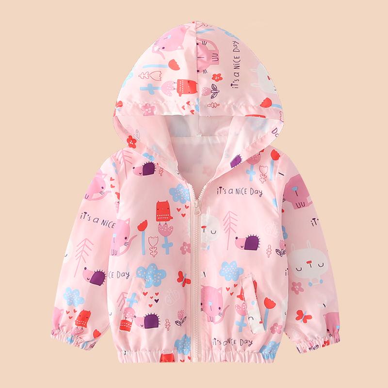 Baby Girl Lovely Rabbit Cartoon Jacket Hoodie Long Sleeve Windbreaker Children Clothing